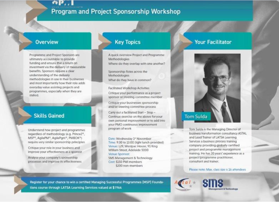 Program and Project Sponsorship Workshop 2017/11/01